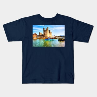 Caernarfon Castle Boat Trip Kids T-Shirt